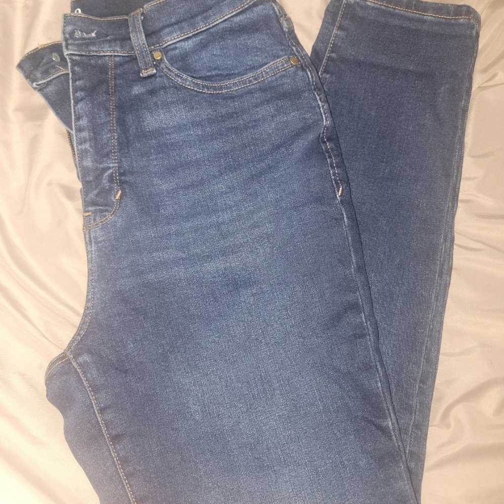 a.n.a Women's Straight Leg Jeans in Deep Blue